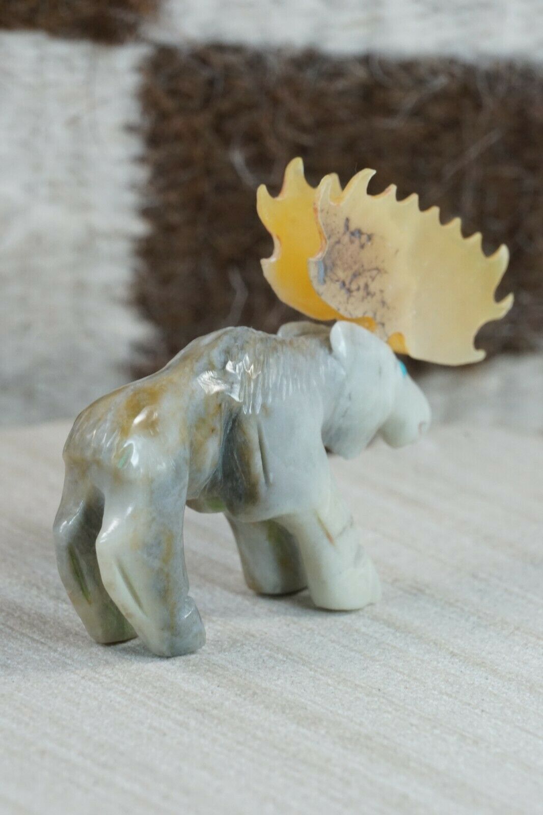 Moose Zuni Fetish Carving - Jonas Hastito