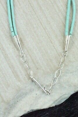Turquoise & Sterling Silver Necklace - Frank Ortiz