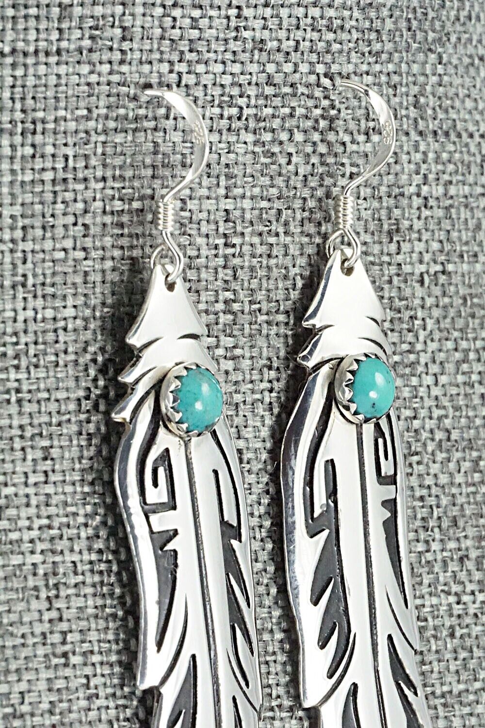 Turquoise & Sterling Silver Earrings - Rosita Singer