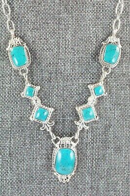 Turquoise & Sterling Silver Necklace - Lee Shorty
