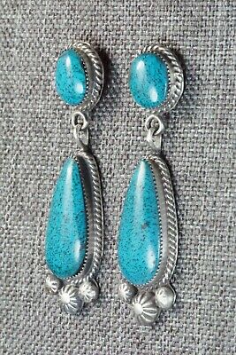 Turquoise & Sterling Silver Earrings - Sarah Yazzie