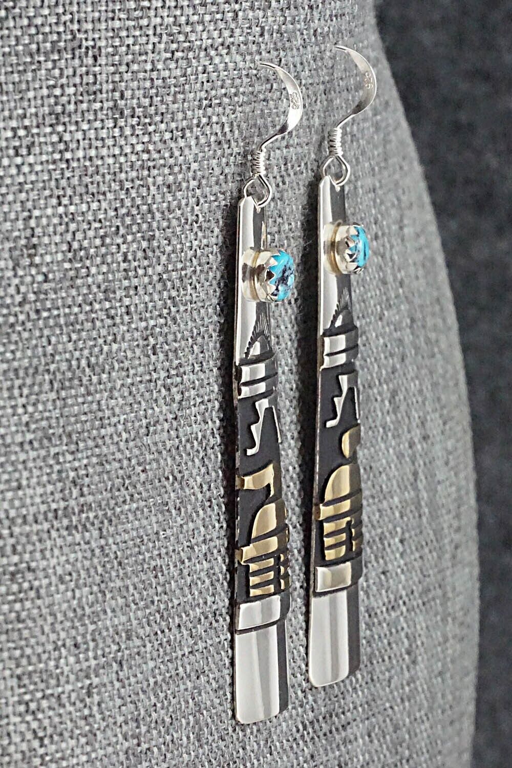 Turquoise & Sterling Silver Earrings - Rosita Singer