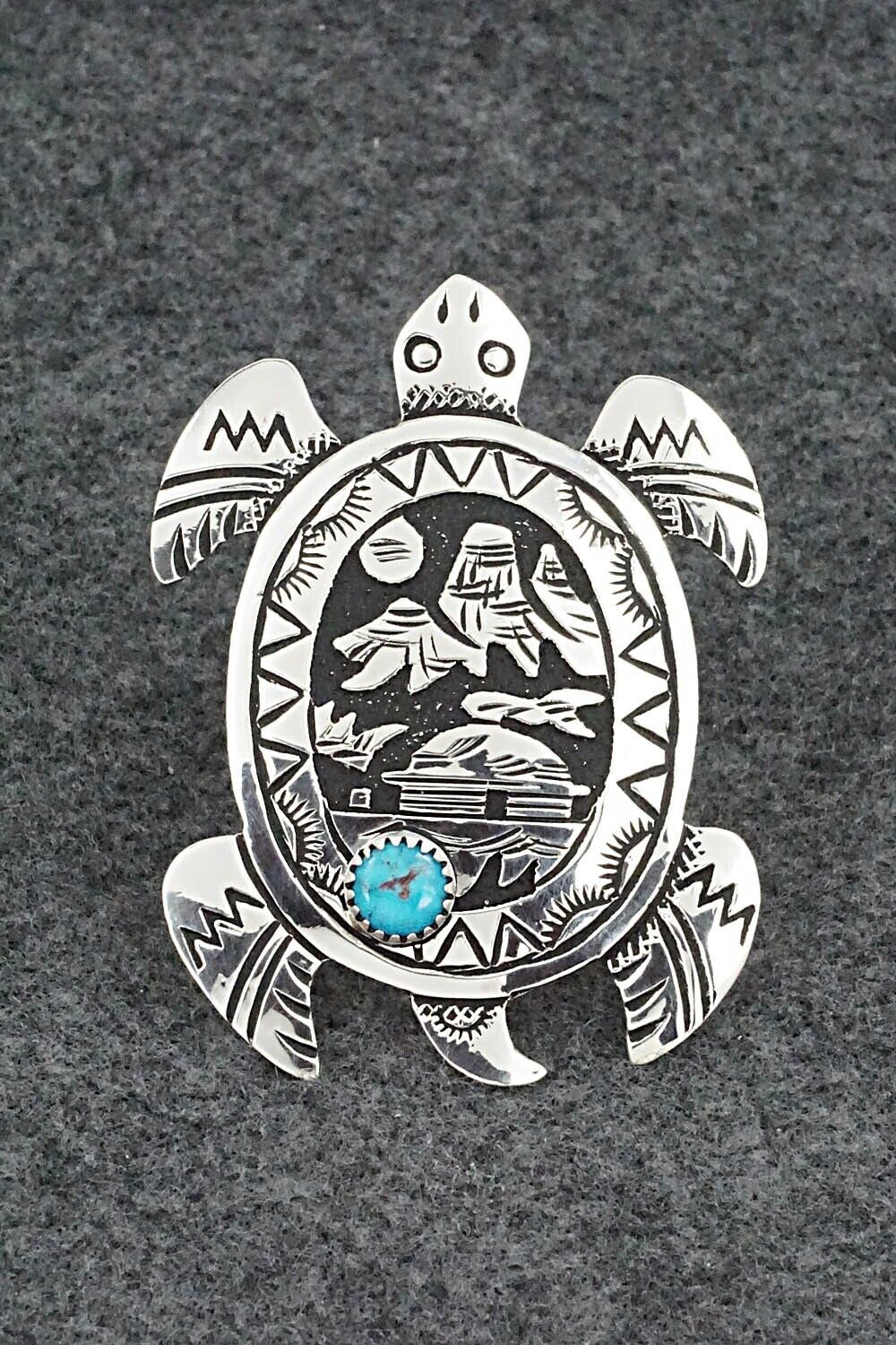 Turquoise & Sterling Silver Ring - Richard Singer - Size 7.5 (Adj.)