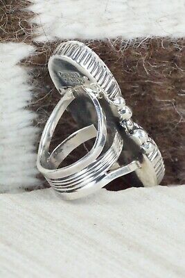 White Buffalo & Sterling Silver Ring - Alvin Joe - Size 6.25