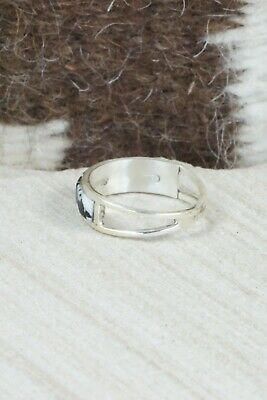 White Buffalo & Sterling Silver Ring - Gloria Waseta - Size 5.5