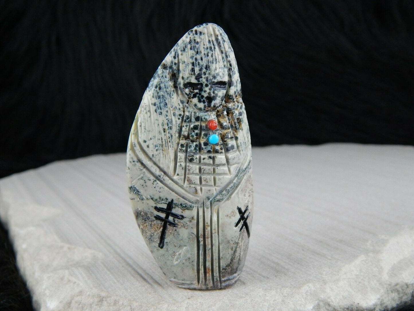 Corn Maiden Zuni Fetish Carving - Michael Yatsayte - High Lonesome Trading