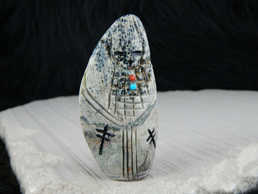 Corn Maiden Zuni Fetish Carving - Michael Yatsayte - High Lonesome Trading