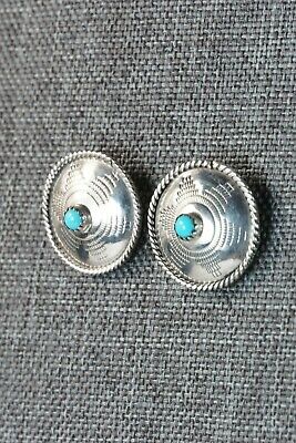 Navajo Turquoise & Sterling Silver Earrings - Judy Largo