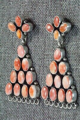 Spiny Oyster and Sterling Silver Earrings - Renelle Perry