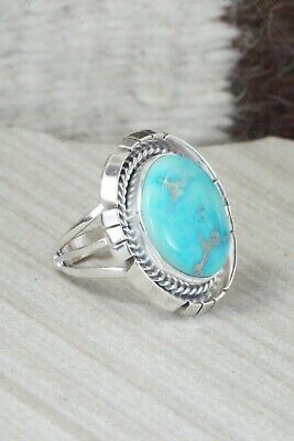Turquoise & Sterling Silver Ring - Samuel Yellowhair - Size 5.75