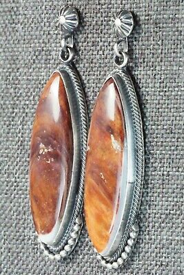 Spiny Oyster & Sterling Silver Earrings - Annie Spencer