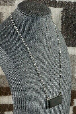 Navajo Obsidian and Sterling Silver Necklace - Irvin Tsosie - High Lonesome Trading