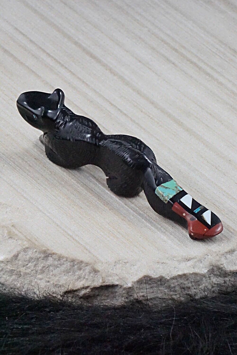 Mountain Lion Zuni Fetish Carving - Steven Natachu