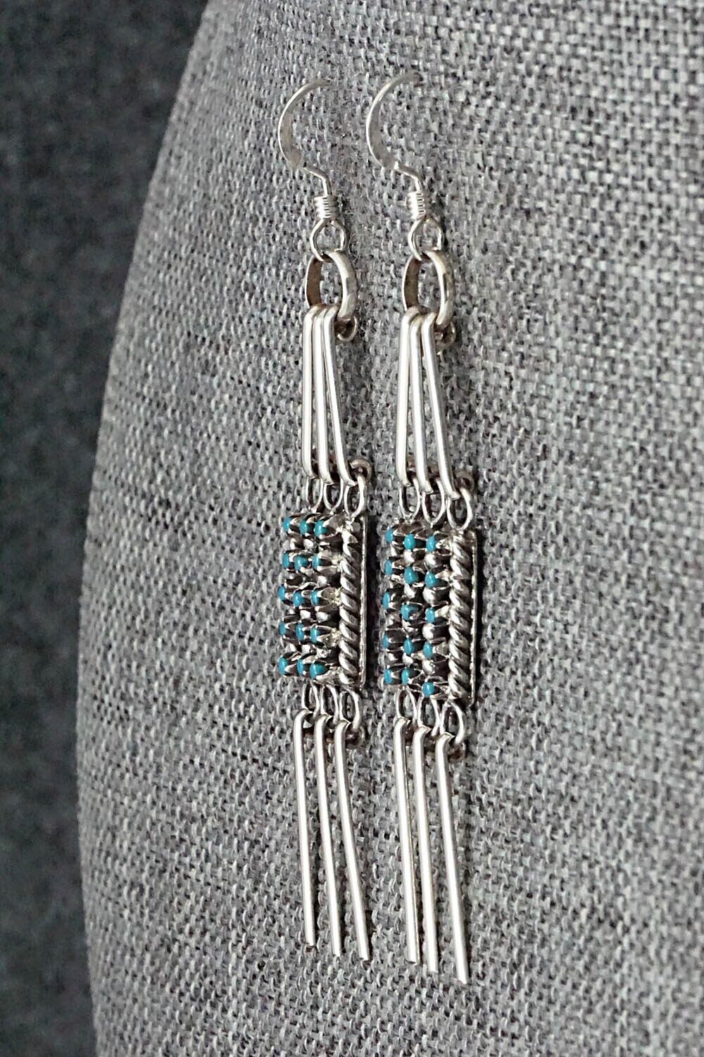Turquoise & Sterling Silver Earrings - Justin Amesoli