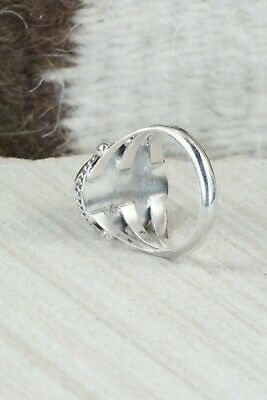 Turquoise & Sterling Silver Ring - Grace Kenneth - Size 8