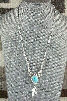 Turquoise & Sterling Silver Necklace - Lee Shorty