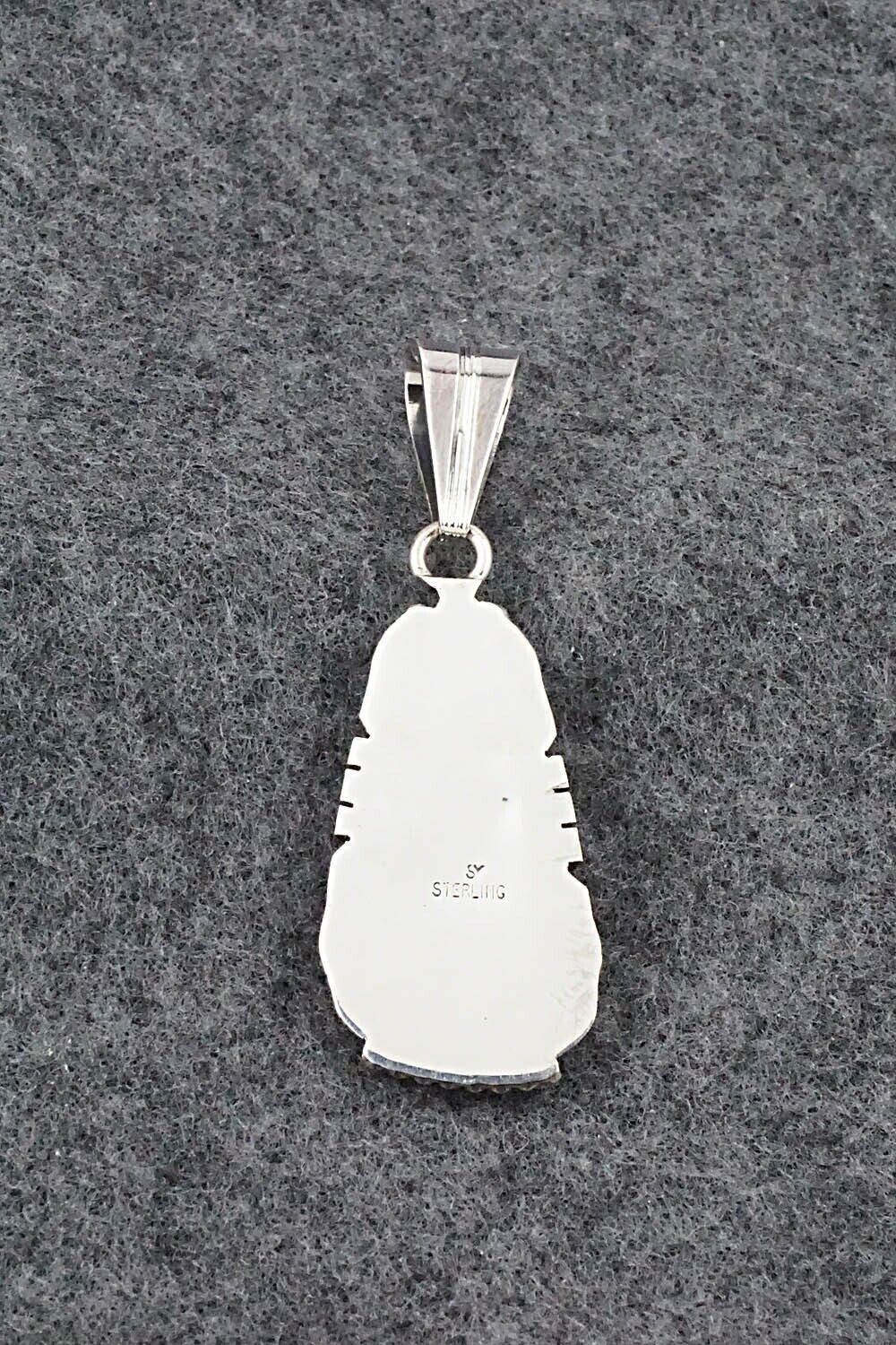 White Buffalo & Sterling Silver Pendant - Samuel Yellowhair