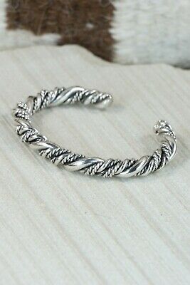 Navajo Sterling Silver Bracelet - Elaine Tahe