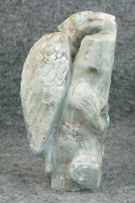 Wood Pecker Zuni Fetish Carving - Derrick Kaamasee