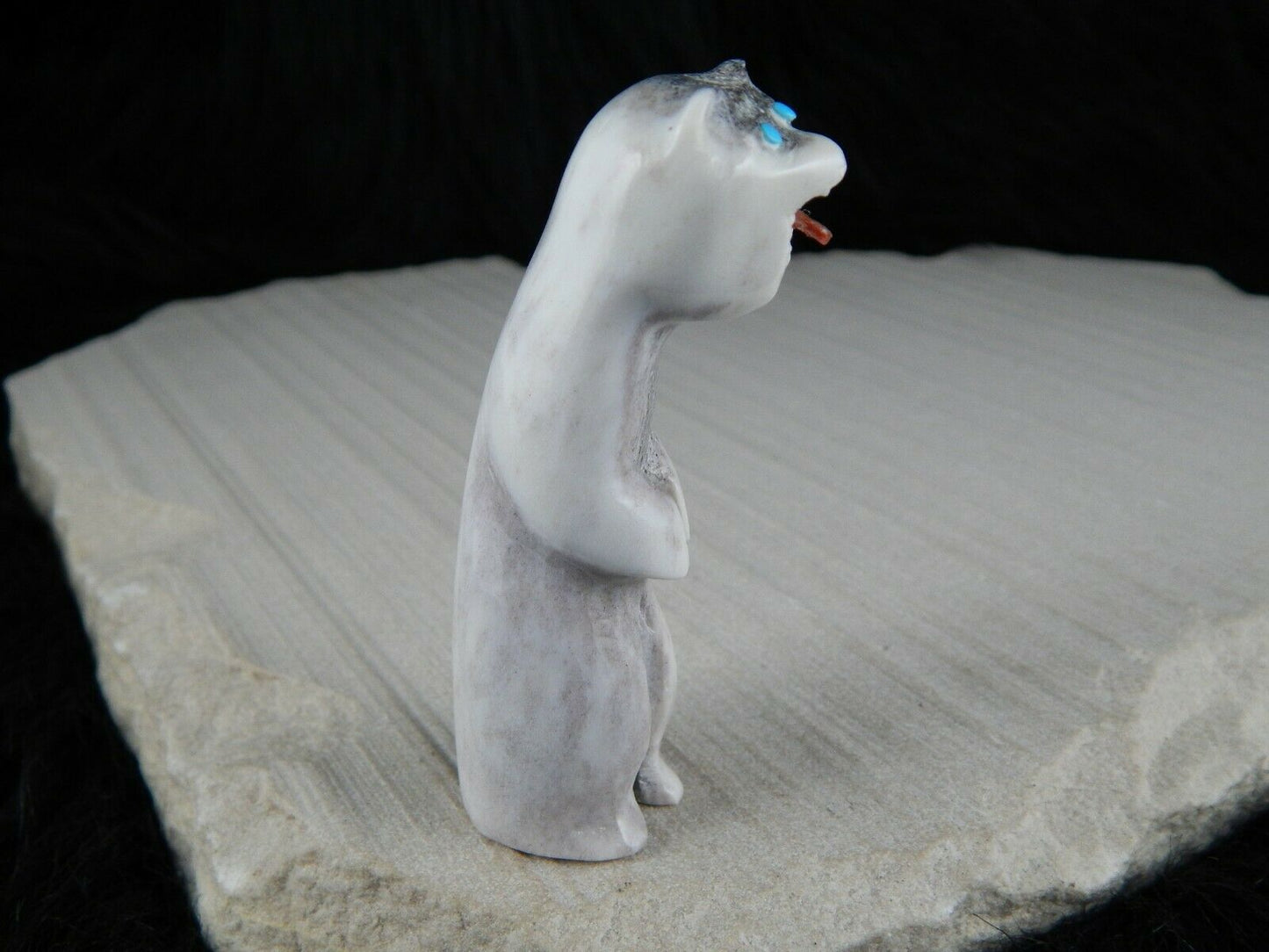Bear Zuni Fetish Carving - Marlon Lowsayatee - High Lonesome Trading