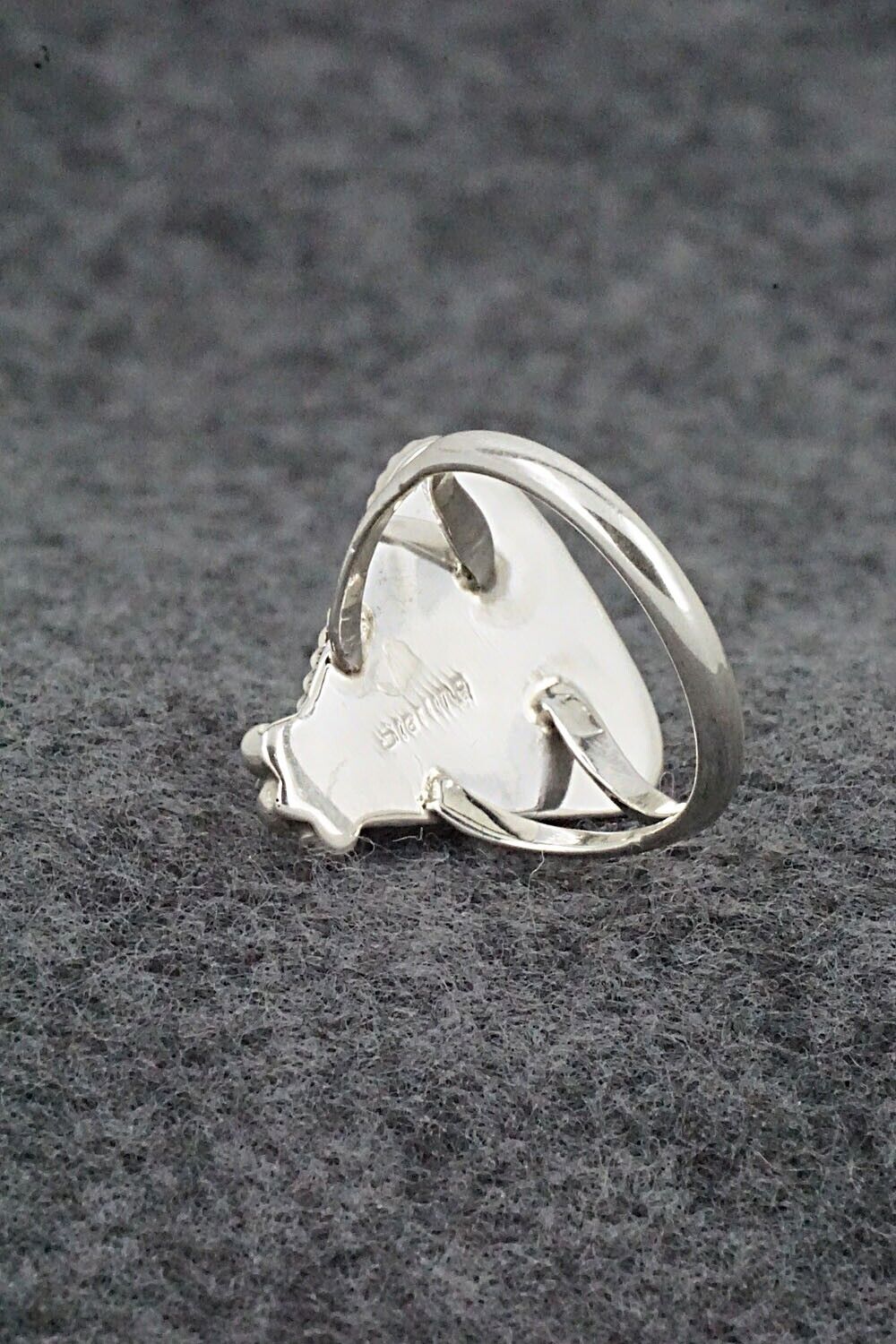 White Buffalo & Sterling Silver Ring - Judy Largo - Size 7.5