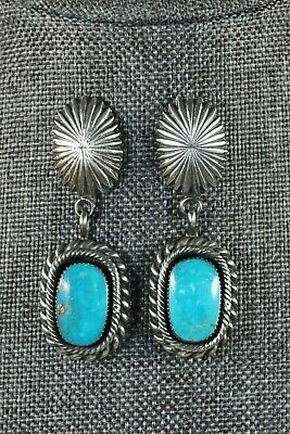 Turquoise & Sterling Silver Earrings - Annie Spencer - Navajo - High Lonesome Trading