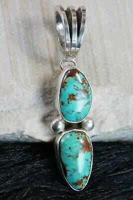 Navajo Turquoise and Sterling Silver Pendant - Rick Martinez