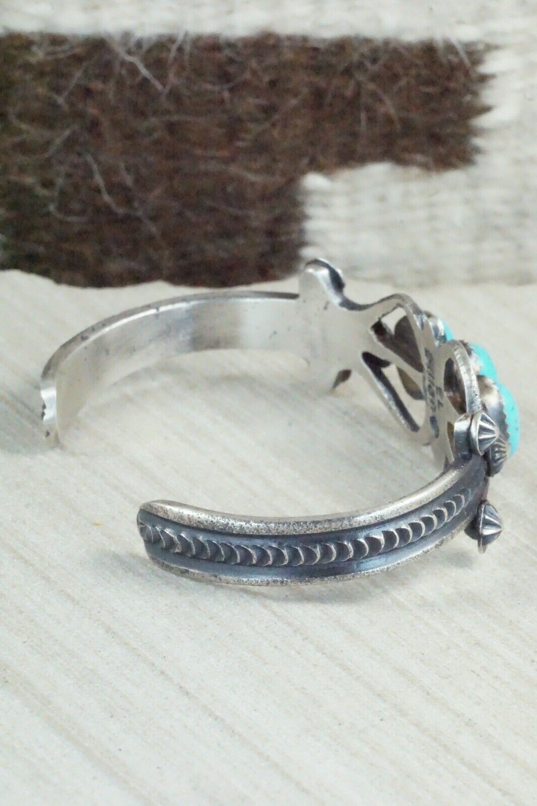 Turquoise and Sterling Silver Bracelet - Eva & Linberg Billah