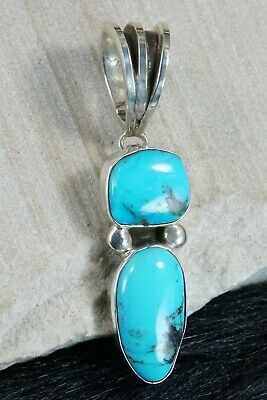 Navajo Turquoise and Sterling Silver Pendant - Rick Martinez