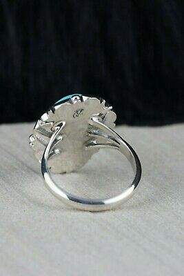 Navajo Turquoise and Sterling Silver Ring - Daniel Benally - Size 9 - High Lonesome Trading