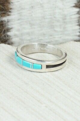 Turquoise & Sterling Silver Ring - Wilbert Muskett Jr. - Size 12.5