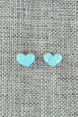 Turquoise & Sterling Silver Earrings - Sara Halusewa