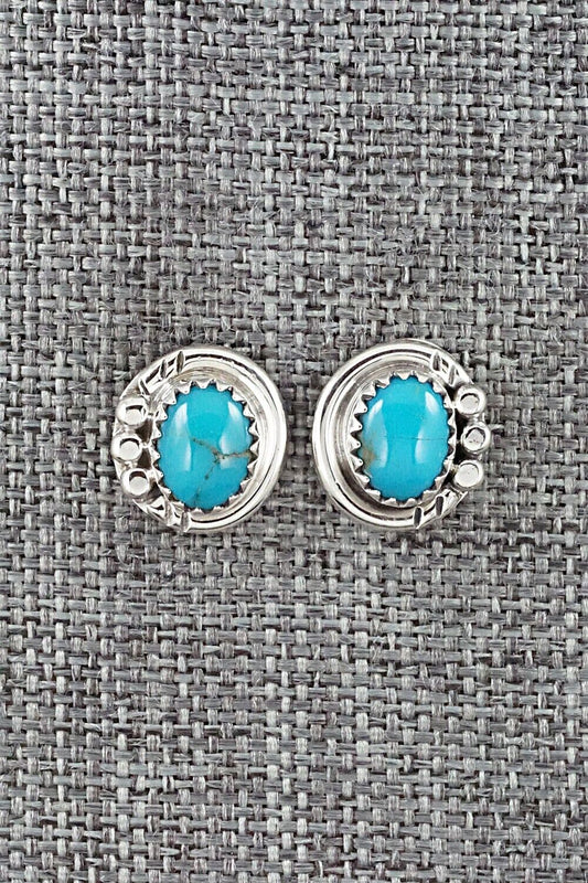 Turquoise & Sterling Silver Earrings - Rita Largo