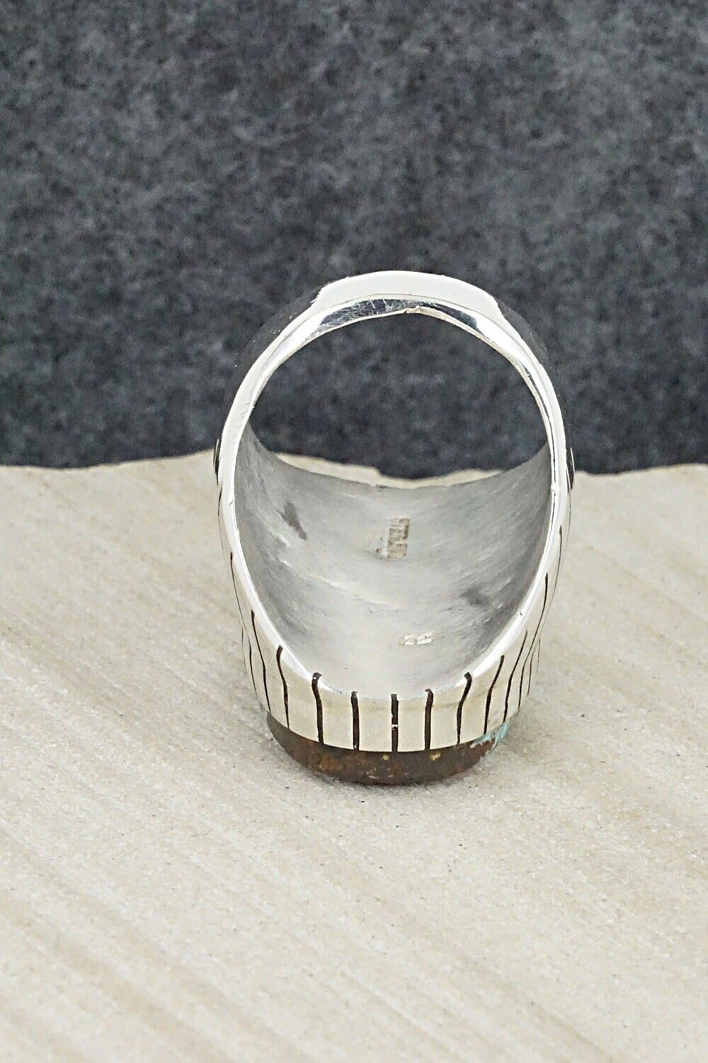 Turquoise & Sterling Silver Ring - Ray Jack - Size 9.5