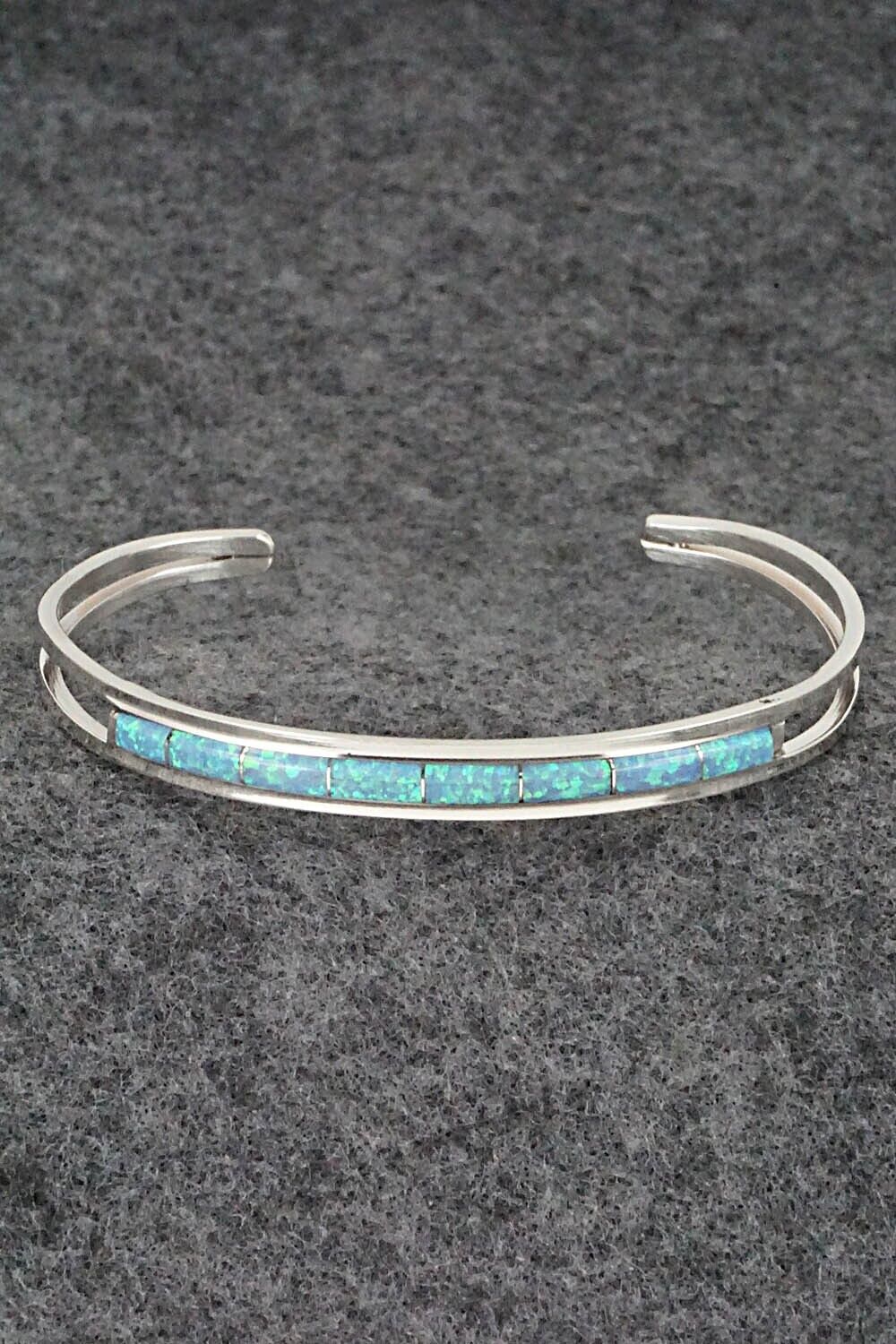Opalite & Sterling Silver Inlay Bracelet - Anson Wallace