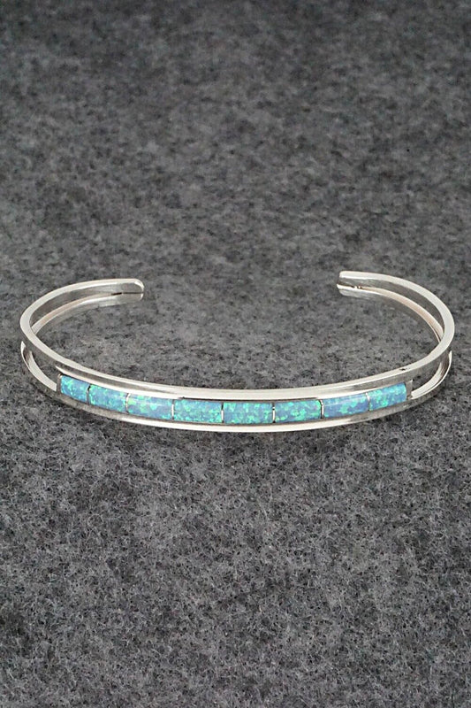 Opalite & Sterling Silver Inlay Bracelet - Anson Wallace