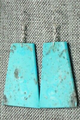 Turquoise & Sterling Silver Earrings - Lupe Lovato