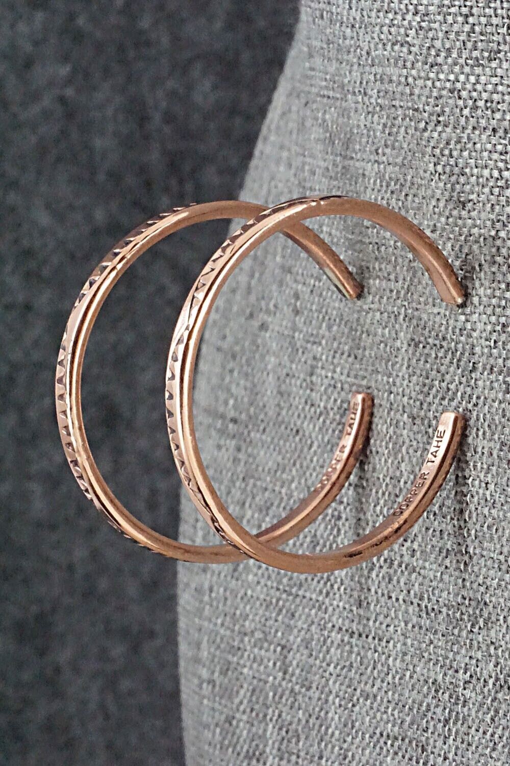 Copper Hoop Earrings - Elaine Tahe