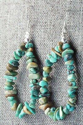 Turquoise & Sterling Silver Earrings - Navajo
