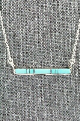 Turquoise & Sterling Silver Necklace - Rolanda Natachu