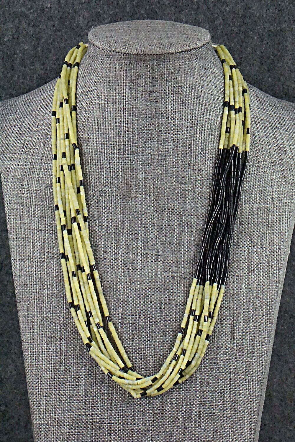 Shell, Jet & Sterling Silver Necklace - Ramona Bird