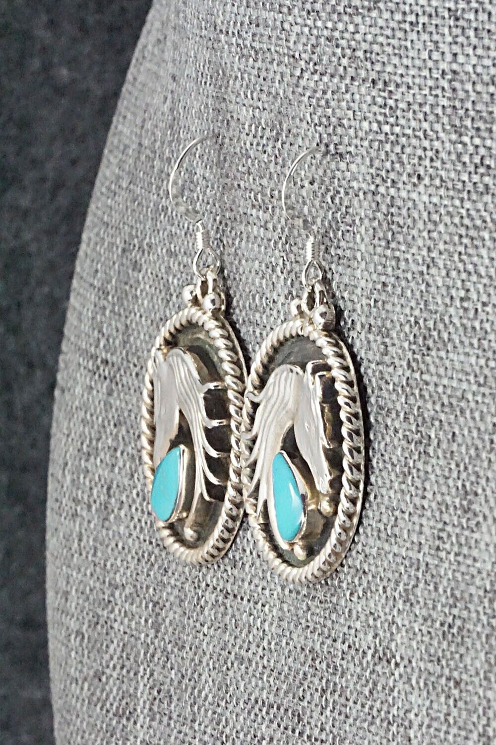 Turquoise & Sterling Silver Earrings - Genevieve Francisco