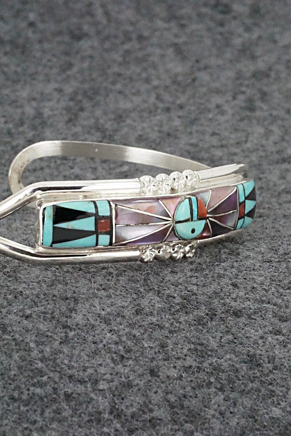 Multi Stone & Sterling Silver Inlay Bracelet - Ola Eriacho