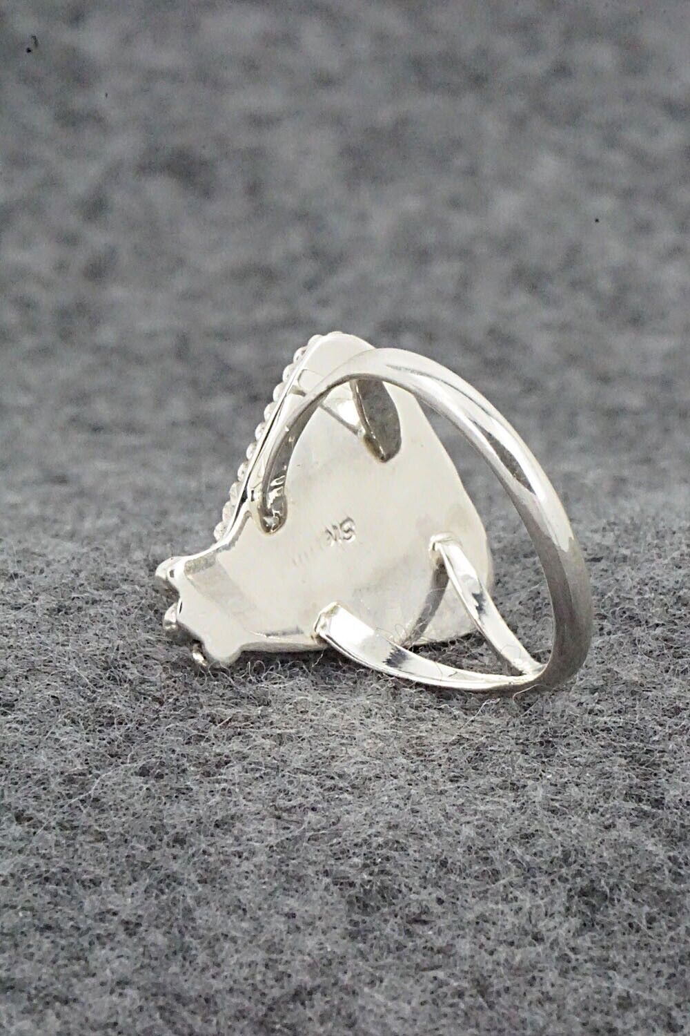 White Buffalo & Sterling Silver Ring - Judy Largo - Size 8.5
