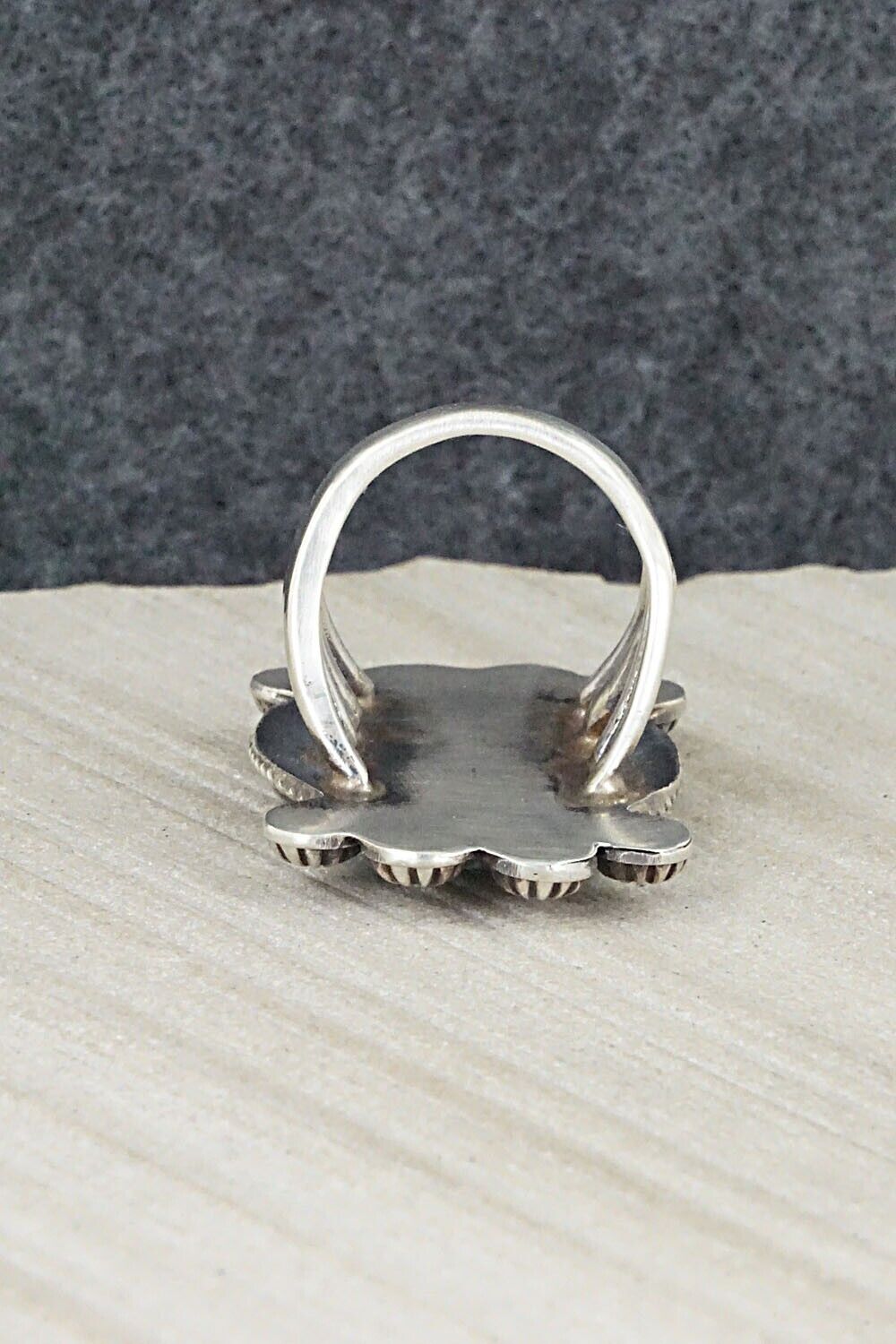 Turquoise and Sterling Silver Ring - Martha Cayatineto - Size 6.75