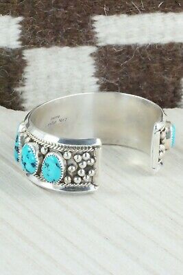Turquoise & Sterling Silver Bracelet - Leslie Nez