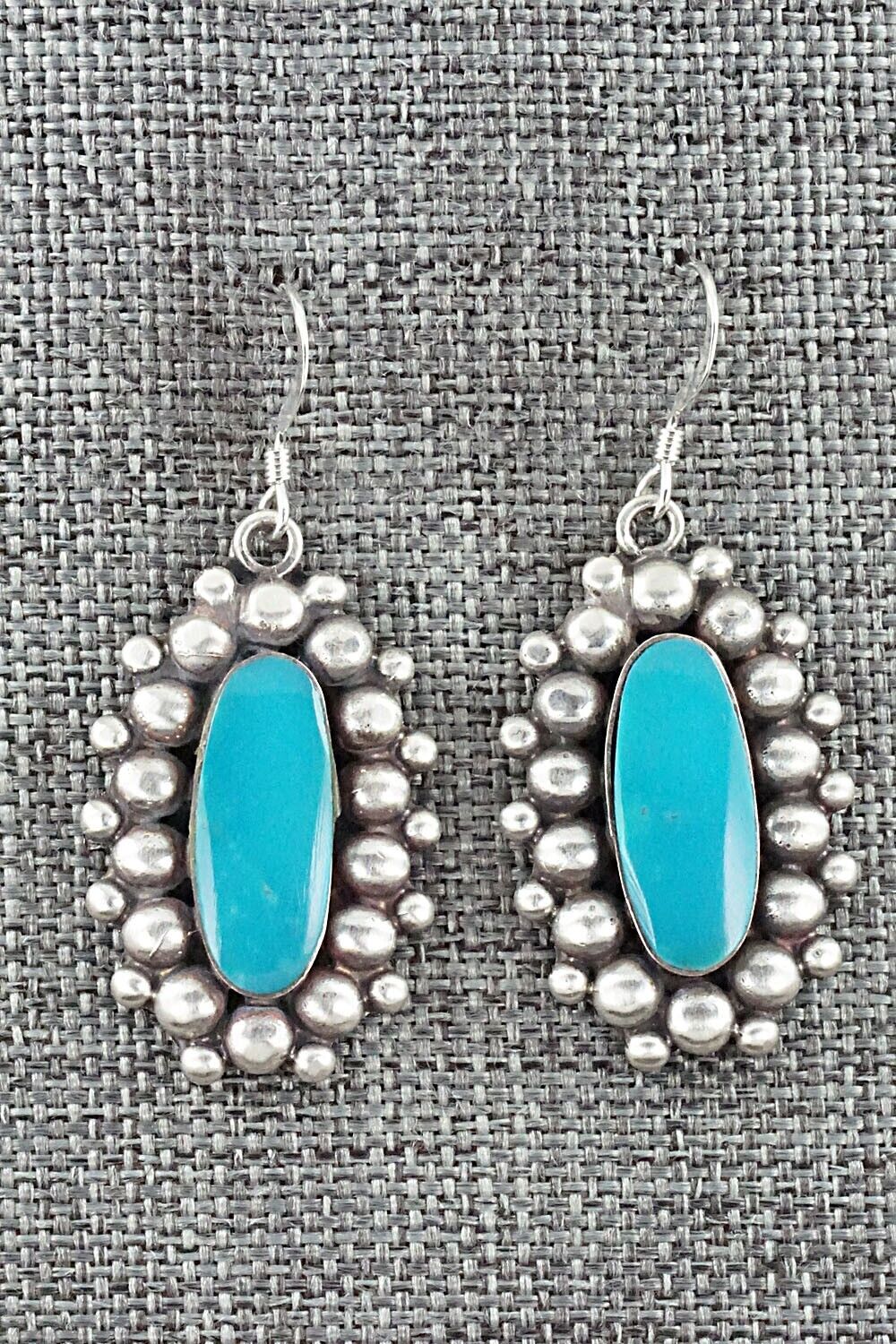 Turquoise & Sterling Silver Earrings - Freida Martinez