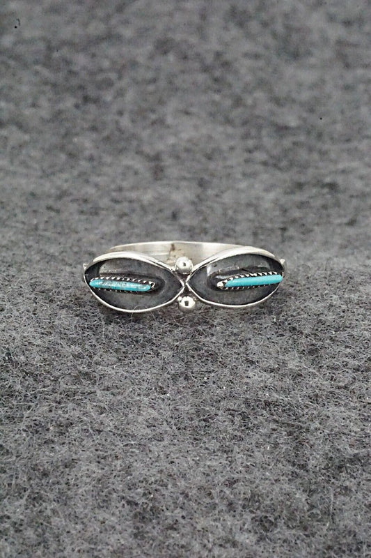 Turquoise & Sterling Silver Ring - Fernando Othole - Size 5.5