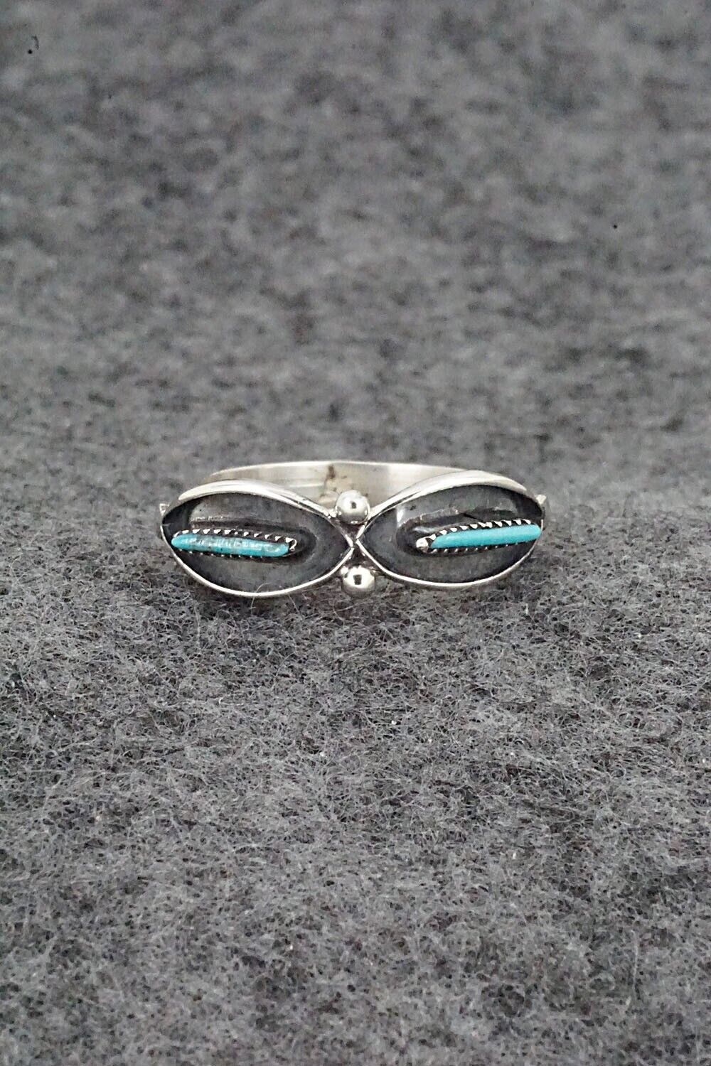 Turquoise & Sterling Silver Ring - Fernando Othole - Size 8.5