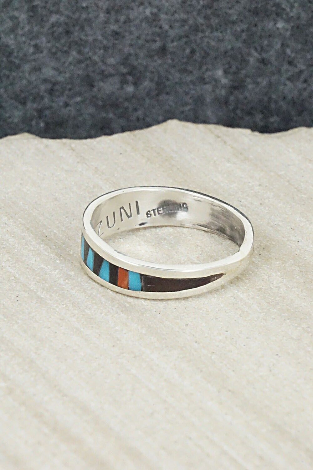 Multi Stone & Sterling Silver Ring - Charlotte Dishta - Size 8